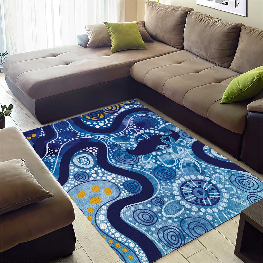 Australia Indigenous Blue Ribbon Area Rug Mo Bros Mustache - Aussie Hoodie