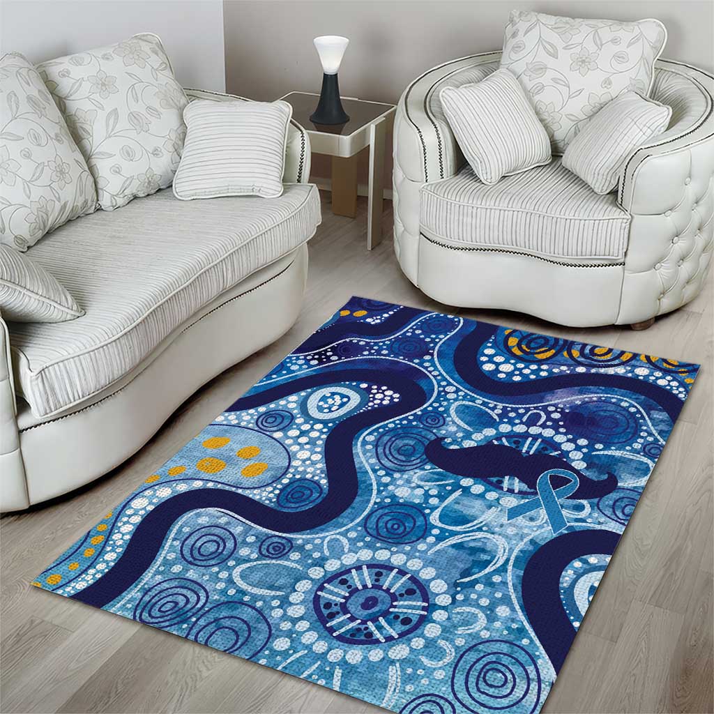 Australia Indigenous Blue Ribbon Area Rug Mo Bros Mustache - Aussie Hoodie