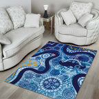 Australia Indigenous Blue Ribbon Area Rug Mo Bros Mustache - Aussie Hoodie