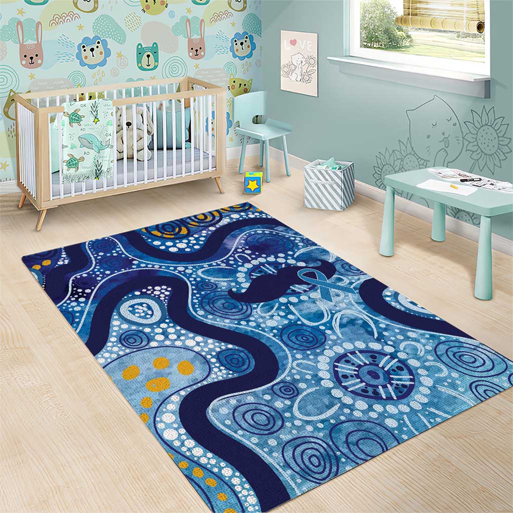 Australia Indigenous Blue Ribbon Area Rug Mo Bros Mustache - Aussie Hoodie