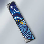 Australia Indigenous Blue Ribbon Auto Sun Shade Mo Bros Mustache - Aussie Hoodie