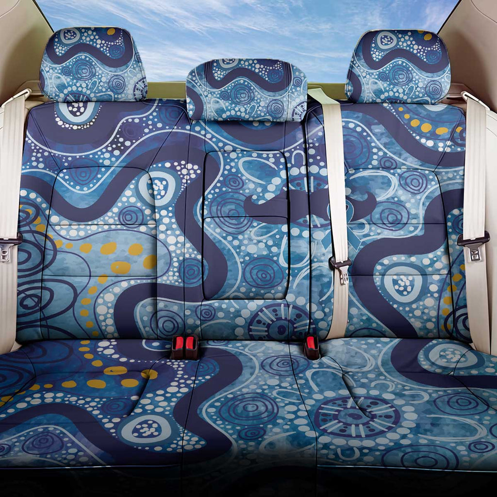 Australia Indigenous Blue Ribbon Back Car Seat Cover Mo Bros Mustache - Aussie Hoodie