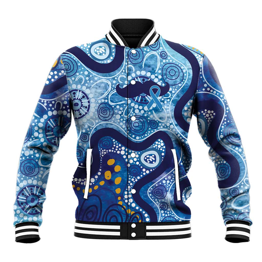 Australia Indigenous Blue Ribbon Baseball Jacket Mo Bros Mustache - Aussie Hoodie