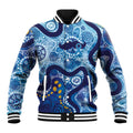 Australia Indigenous Blue Ribbon Baseball Jacket Mo Bros Mustache - Aussie Hoodie
