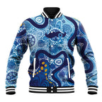 Australia Indigenous Blue Ribbon Baseball Jacket Mo Bros Mustache - Aussie Hoodie