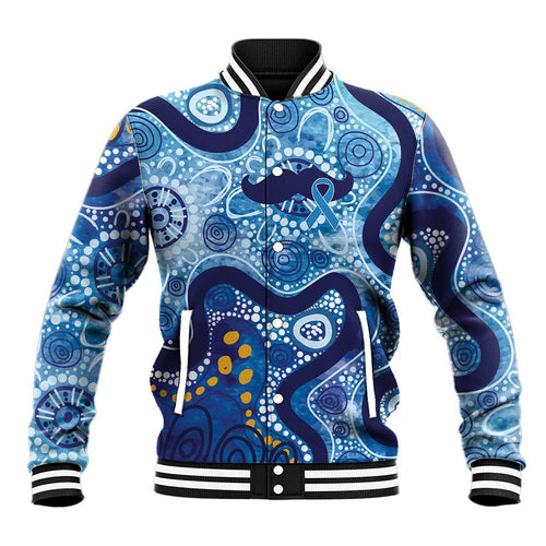 Australia Indigenous Blue Ribbon Baseball Jacket Mo Bros Mustache - Aussie Hoodie