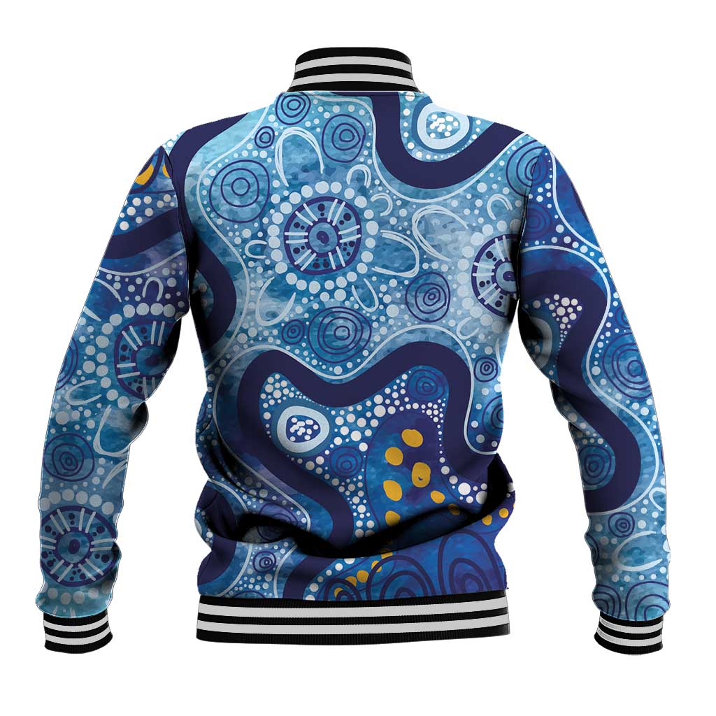 Australia Indigenous Blue Ribbon Baseball Jacket Mo Bros Mustache - Aussie Hoodie