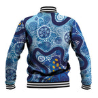 Australia Indigenous Blue Ribbon Baseball Jacket Mo Bros Mustache - Aussie Hoodie