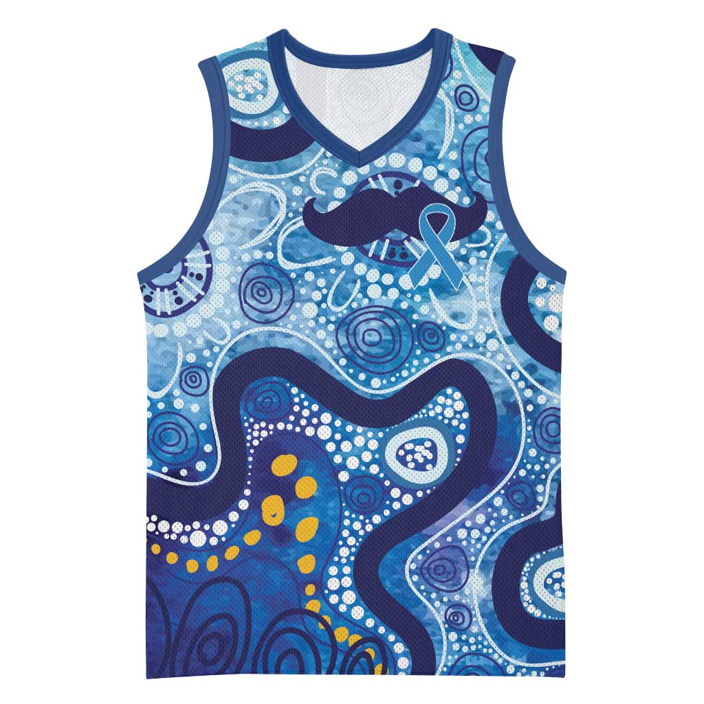 Australia Indigenous Blue Ribbon Basketball Jersey Mo Bros Mustache - Aussie Hoodie