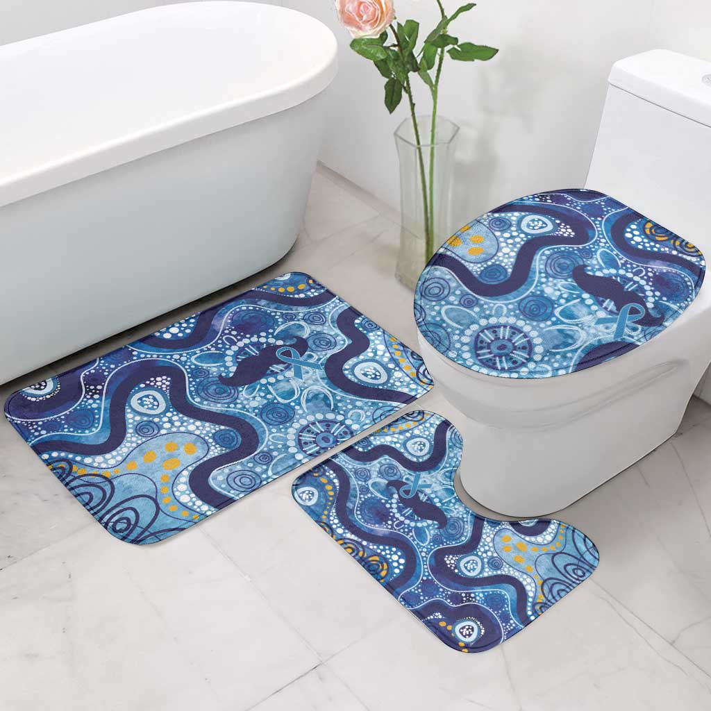 Australia Indigenous Blue Ribbon Bathroom Set Mo Bros Mustache - Aussie Hoodie