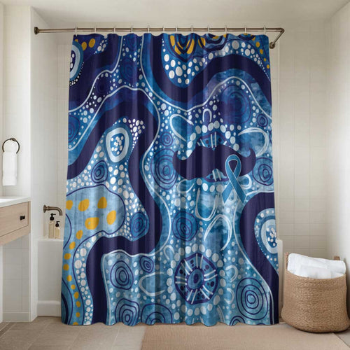 Australia Indigenous Blue Ribbon Bathroom Set Mo Bros Mustache - Aussie Hoodie