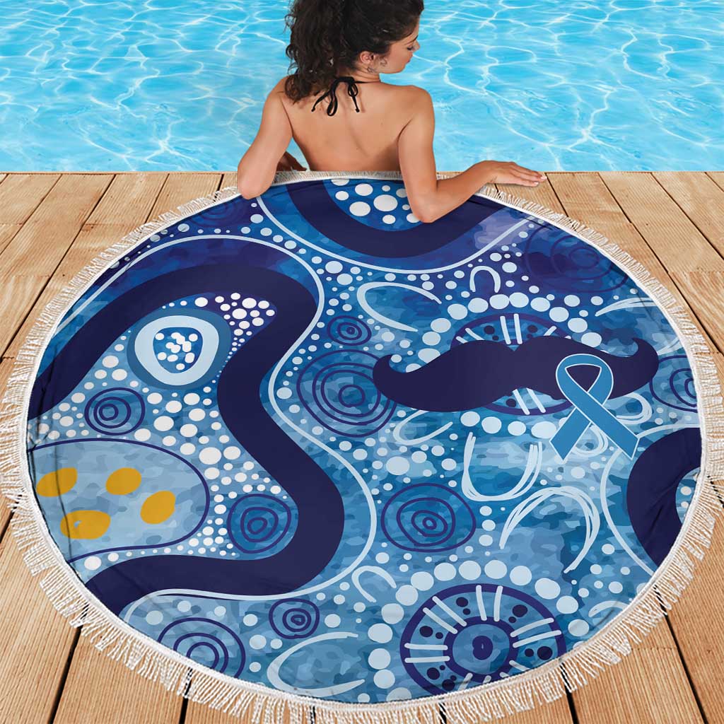 Australia Indigenous Blue Ribbon Beach Blanket Mo Bros Mustache - Aussie Hoodie
