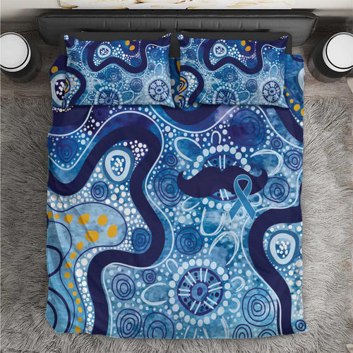 Australia Indigenous Blue Ribbon Bedding Set Mo Bros Mustache - Aussie Hoodie