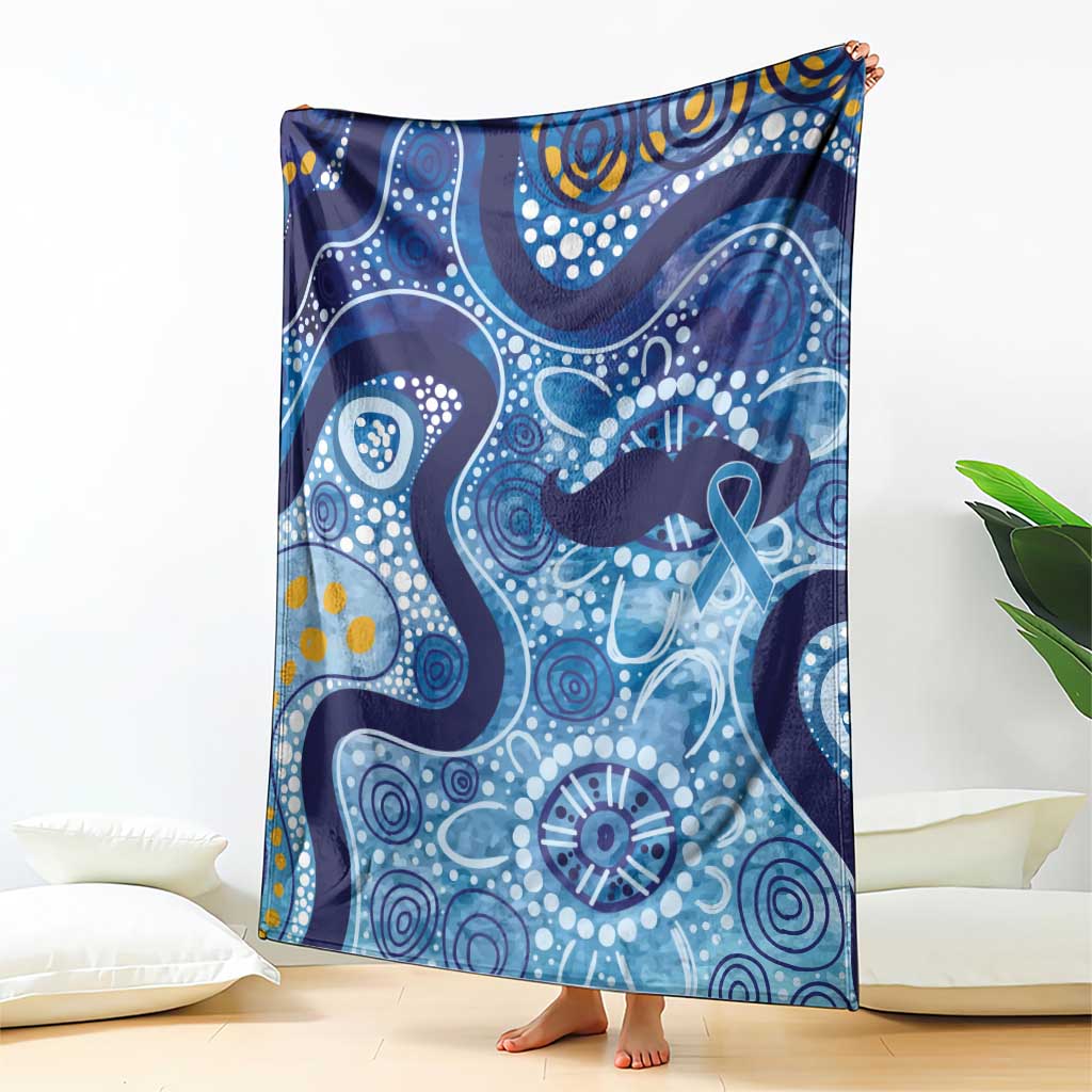 Australia Indigenous Blue Ribbon Blanket Mo Bros Mustache - Aussie Hoodie