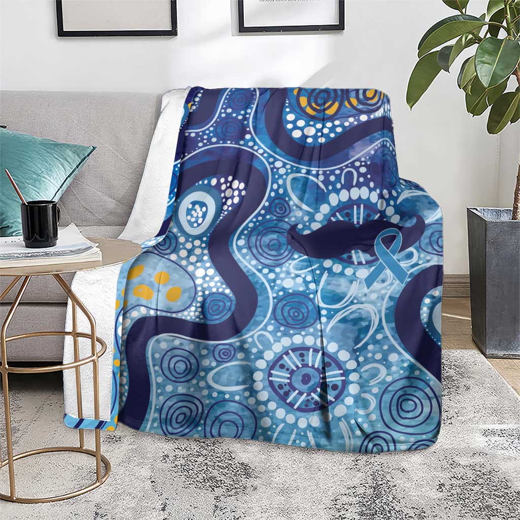 Australia Indigenous Blue Ribbon Blanket Mo Bros Mustache - Aussie Hoodie