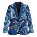 Australia Indigenous Blue Ribbon Blazer Mo Bros Mustache - Aussie Hoodie