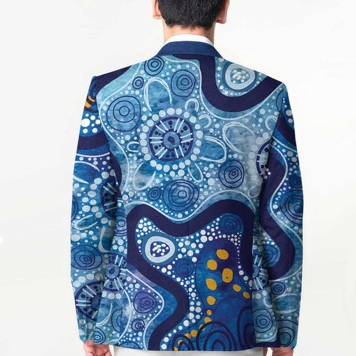 Australia Indigenous Blue Ribbon Blazer Mo Bros Mustache - Aussie Hoodie