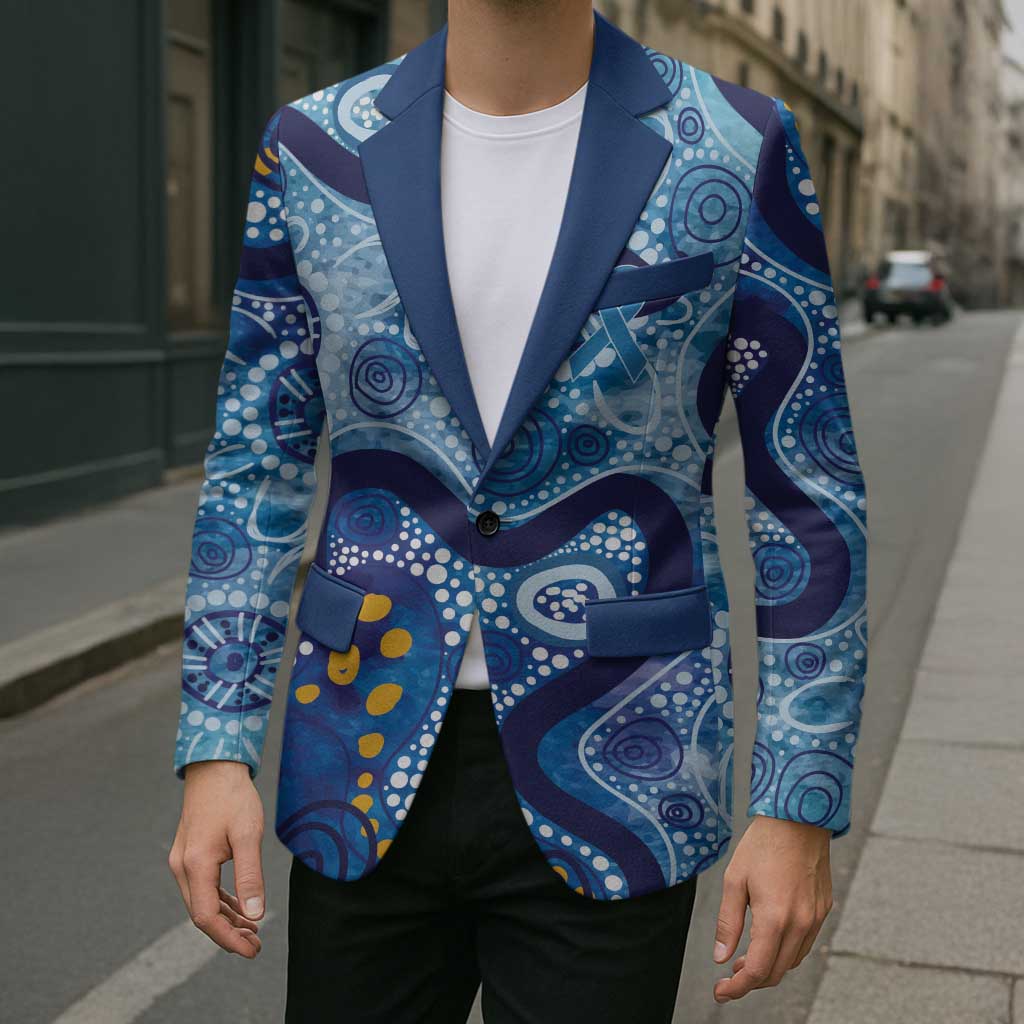 Australia Indigenous Blue Ribbon Blazer Mo Bros Mustache - Aussie Hoodie