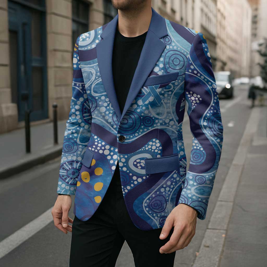 Australia Indigenous Blue Ribbon Blazer Mo Bros Mustache - Aussie Hoodie