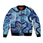 Australia Indigenous Blue Ribbon Bomber Jacket Mo Bros Mustache - Aussie Hoodie