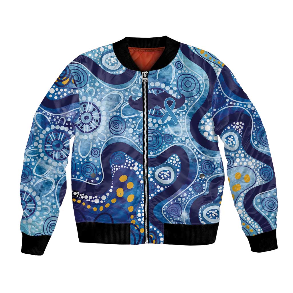 Australia Indigenous Blue Ribbon Bomber Jacket Mo Bros Mustache - Aussie Hoodie