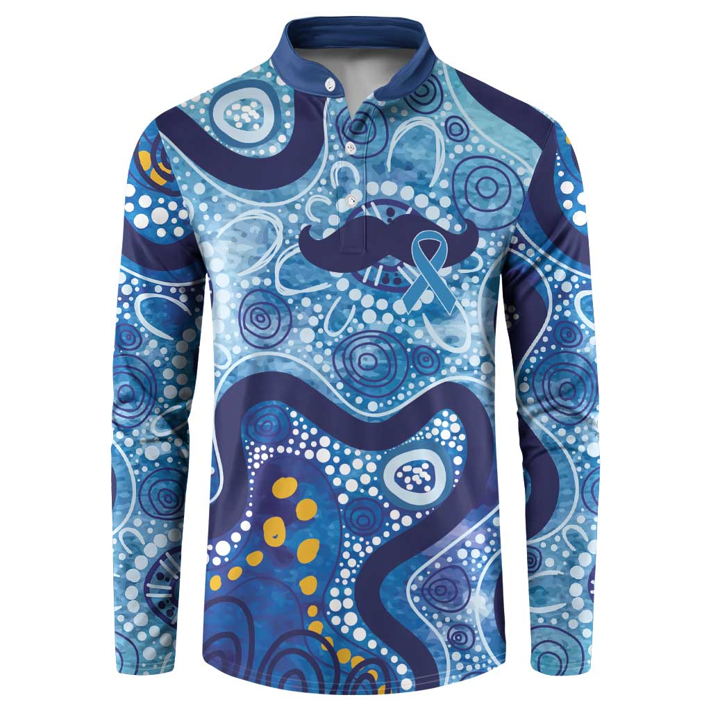 Australia Indigenous Blue Ribbon Button Sweatshirt Mo Bros Mustache - Aussie Hoodie