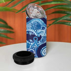 Australia Indigenous Blue Ribbon 4 in 1 Can Cooler Tumbler Mo Bros Mustache - Aussie Hoodie