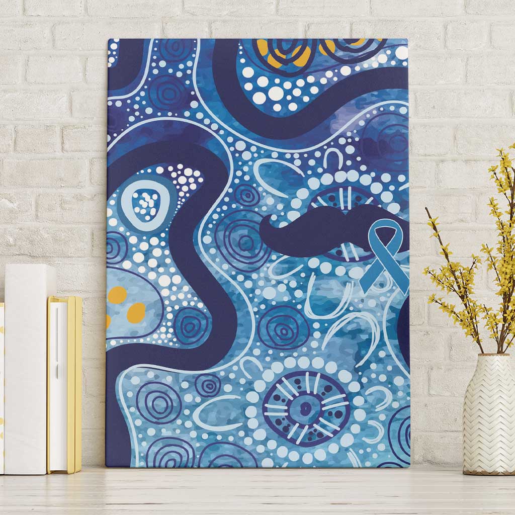 Australia Indigenous Blue Ribbon Canvas Wall Art Mo Bros Mustache - Aussie Hoodie