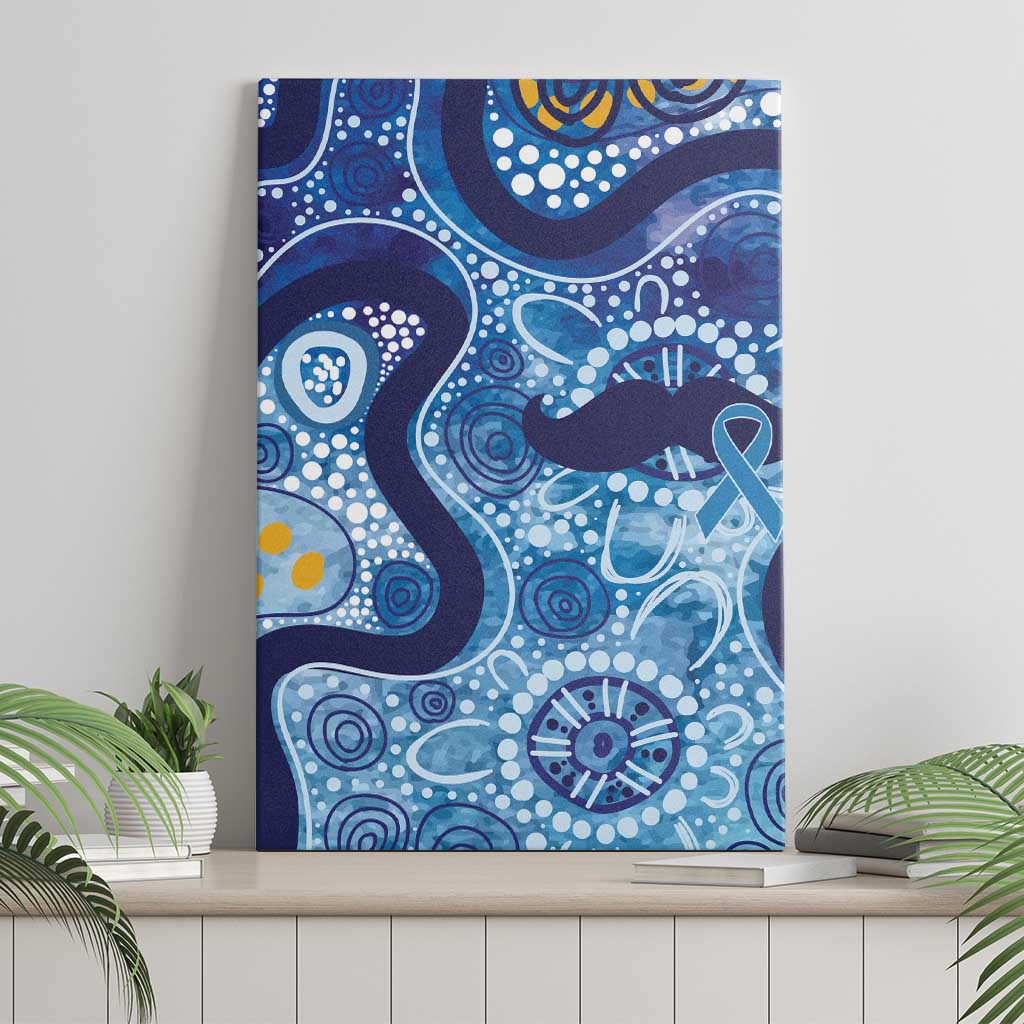 Australia Indigenous Blue Ribbon Canvas Wall Art Mo Bros Mustache - Aussie Hoodie