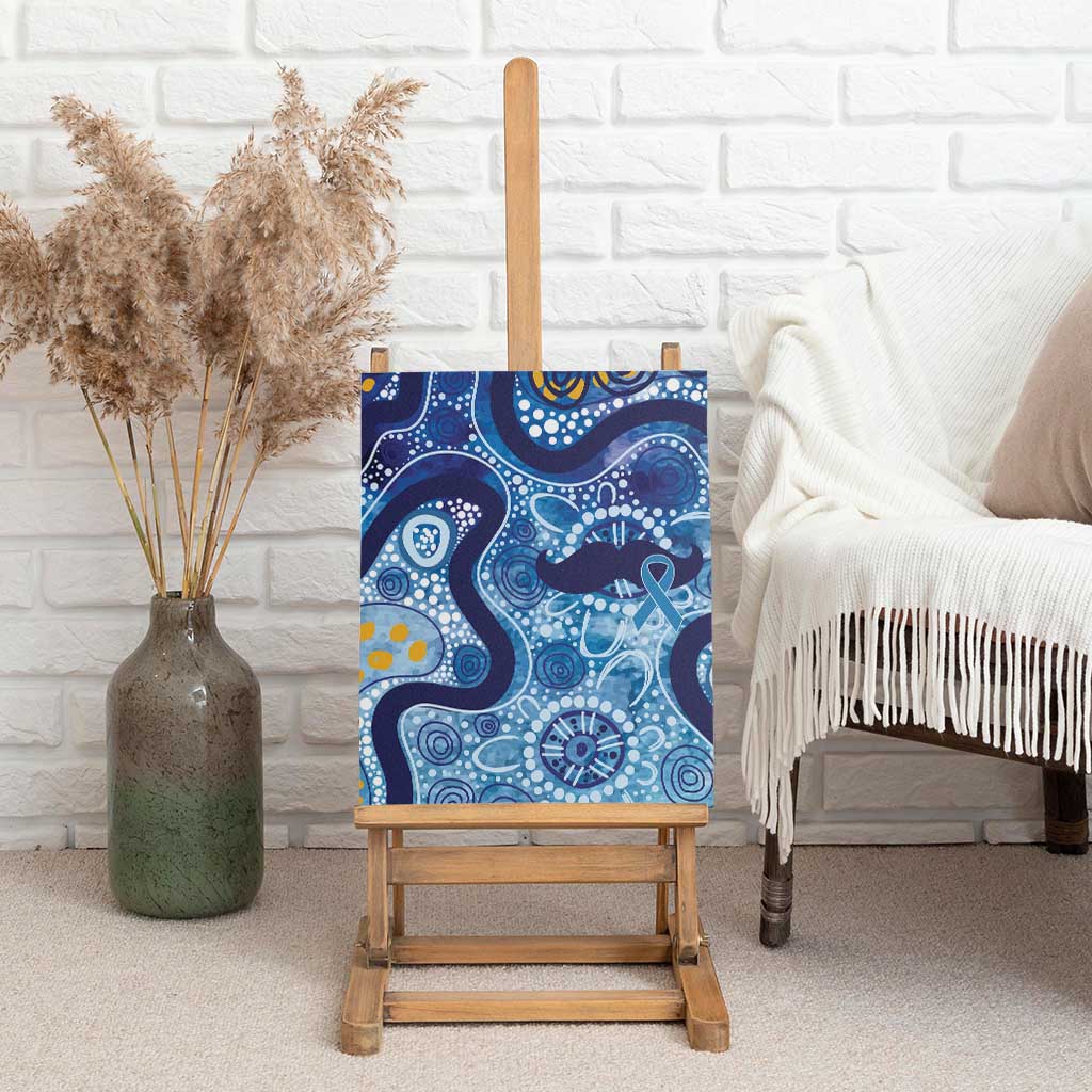 Australia Indigenous Blue Ribbon Canvas Wall Art Mo Bros Mustache - Aussie Hoodie