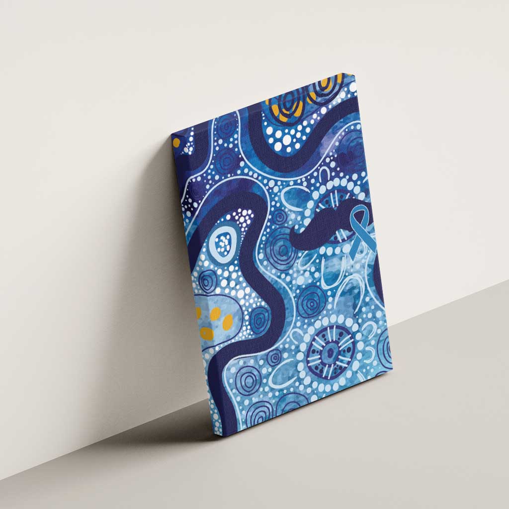 Australia Indigenous Blue Ribbon Canvas Wall Art Mo Bros Mustache - Aussie Hoodie