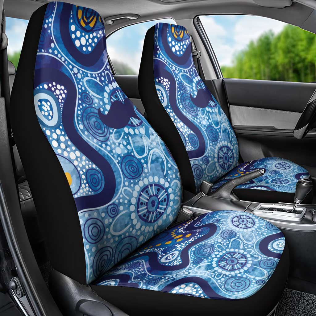 Australia Indigenous Blue Ribbon Car Seat Cover Mo Bros Mustache - Aussie Hoodie