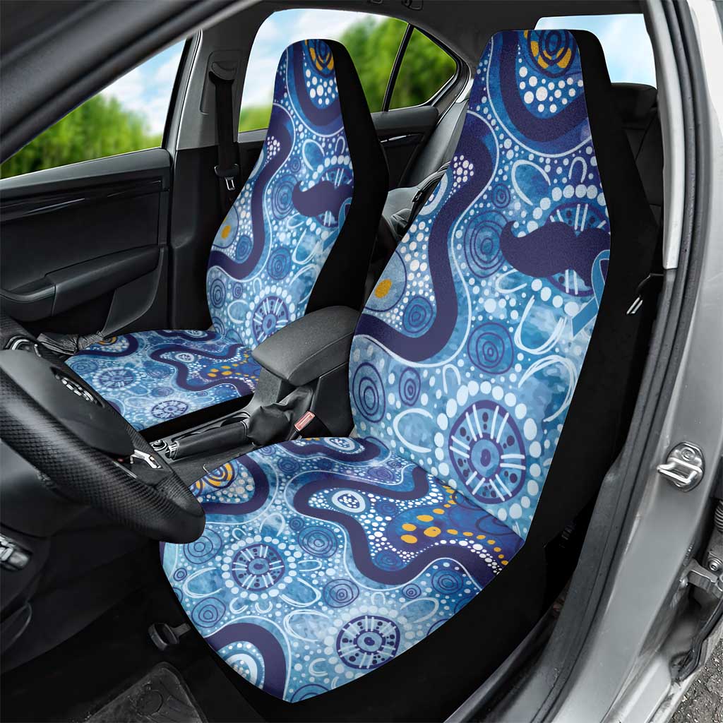 Australia Indigenous Blue Ribbon Car Seat Cover Mo Bros Mustache - Aussie Hoodie