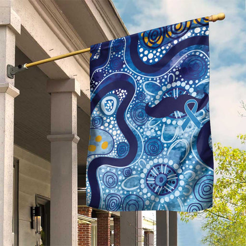Australia Indigenous Blue Ribbon Garden Flag Mo Bros Mustache - Aussie Hoodie
