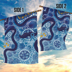 Australia Indigenous Blue Ribbon Garden Flag Mo Bros Mustache - Aussie Hoodie
