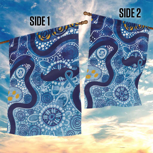 Australia Indigenous Blue Ribbon Garden Flag Mo Bros Mustache - Aussie Hoodie