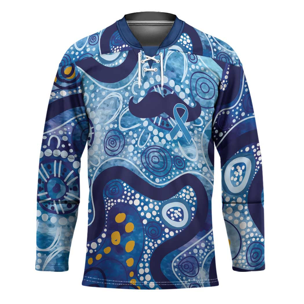 Australia Indigenous Blue Ribbon Hockey Jersey Mo Bros Mustache - Aussie Hoodie
