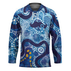 Australia Indigenous Blue Ribbon Hockey Jersey Mo Bros Mustache - Aussie Hoodie