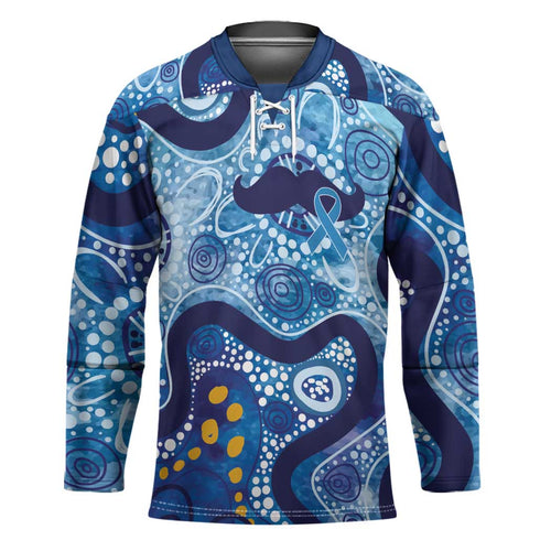 Australia Indigenous Blue Ribbon Hockey Jersey Mo Bros Mustache - Aussie Hoodie