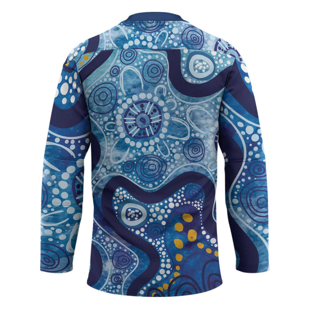 Australia Indigenous Blue Ribbon Hockey Jersey Mo Bros Mustache - Aussie Hoodie