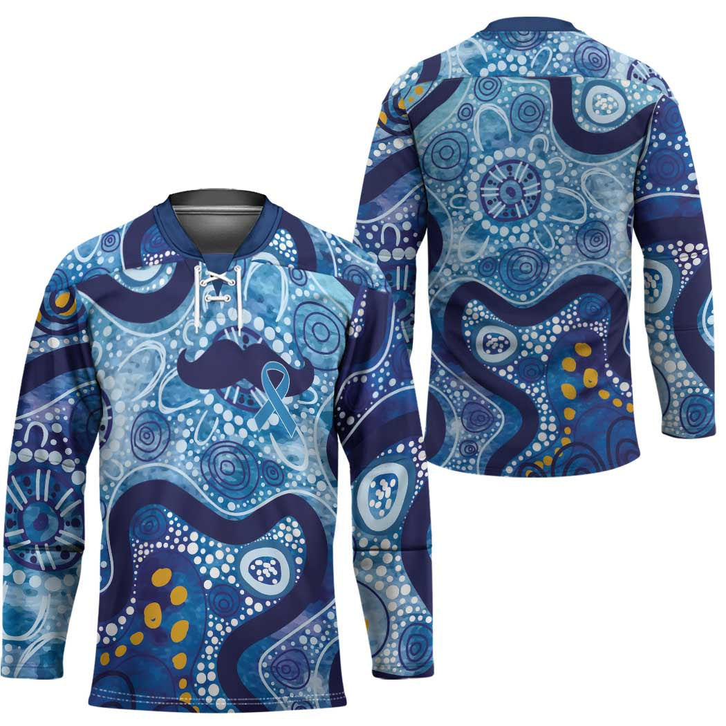 Australia Indigenous Blue Ribbon Hockey Jersey Mo Bros Mustache - Aussie Hoodie