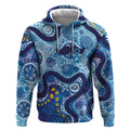 Australia Indigenous Blue Ribbon Hoodie Mo Bros Mustache - Aussie Hoodie