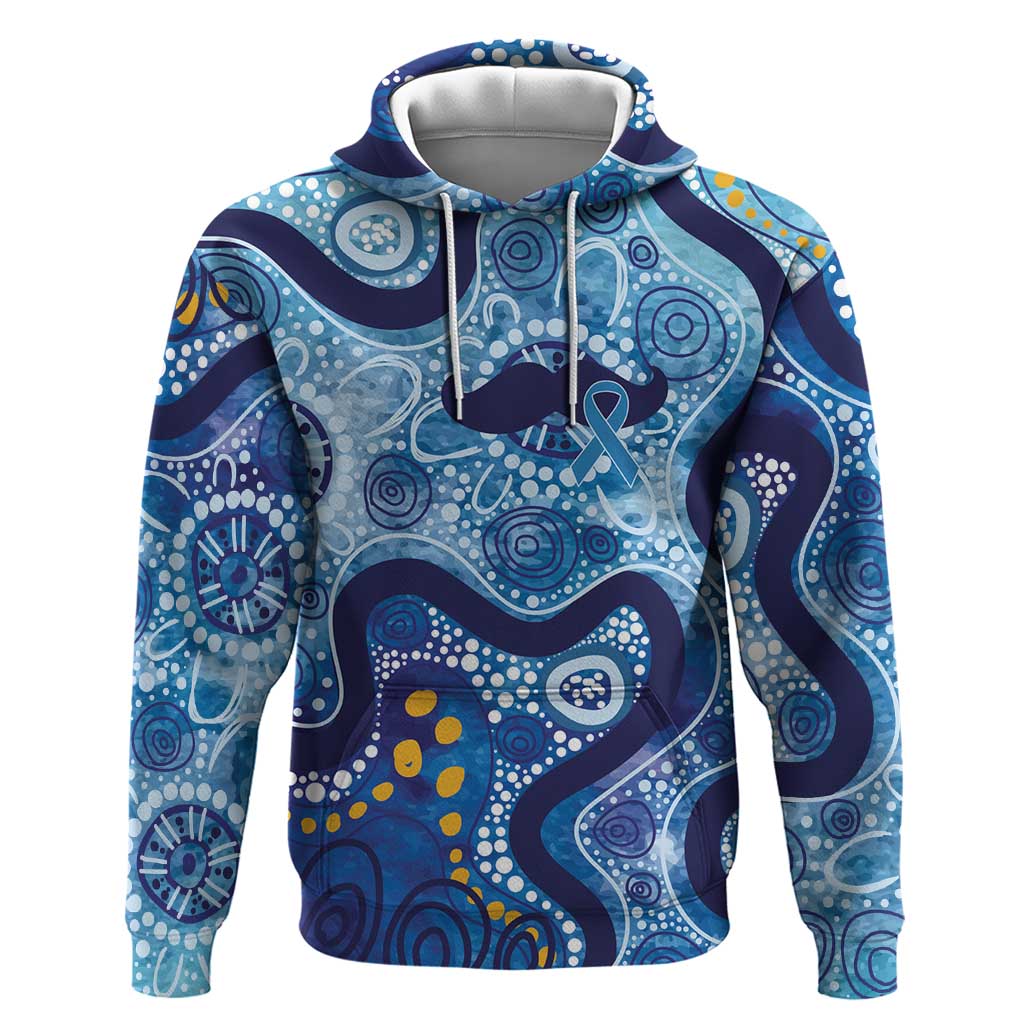 Australia Indigenous Blue Ribbon Hoodie Mo Bros Mustache - Aussie Hoodie