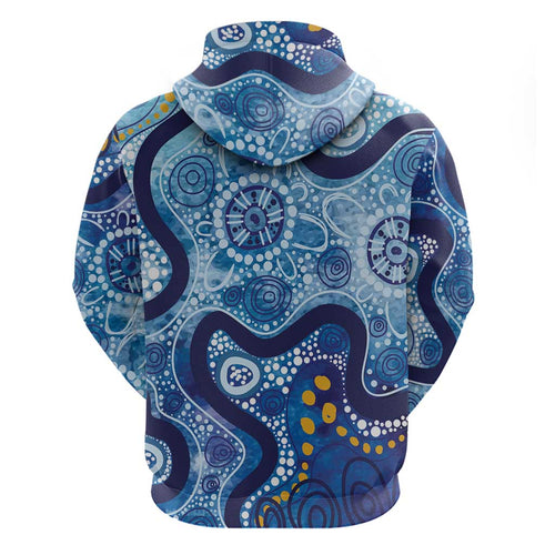 Australia Indigenous Blue Ribbon Hoodie Mo Bros Mustache - Aussie Hoodie