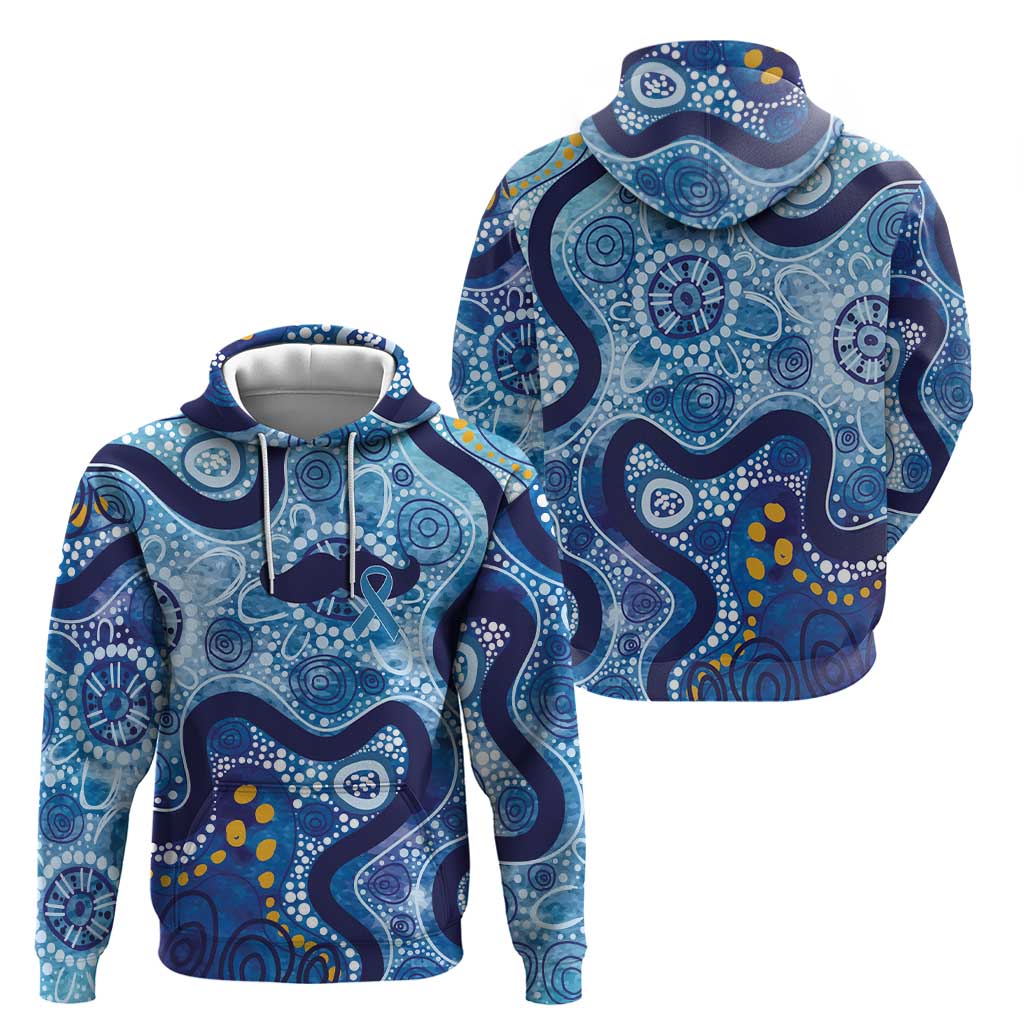 Australia Indigenous Blue Ribbon Hoodie Mo Bros Mustache - Aussie Hoodie