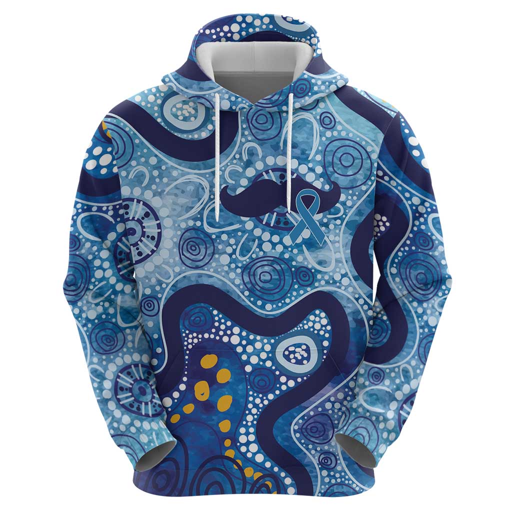 Australia Indigenous Blue Ribbon Hoodie Mo Bros Mustache - Aussie Hoodie