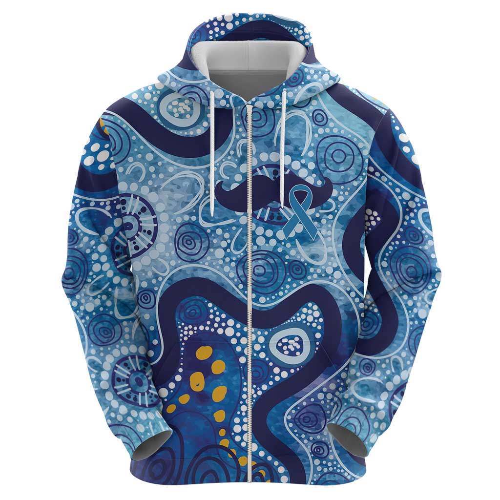 Australia Indigenous Blue Ribbon Hoodie Mo Bros Mustache - Aussie Hoodie