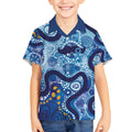 Australia Indigenous Blue Ribbon Kid Hawaiian Shirt Mo Bros Mustache - Aussie Hoodie