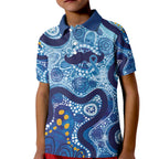 Australia Indigenous Blue Ribbon Kid Polo Shirt Mo Bros Mustache - Aussie Hoodie