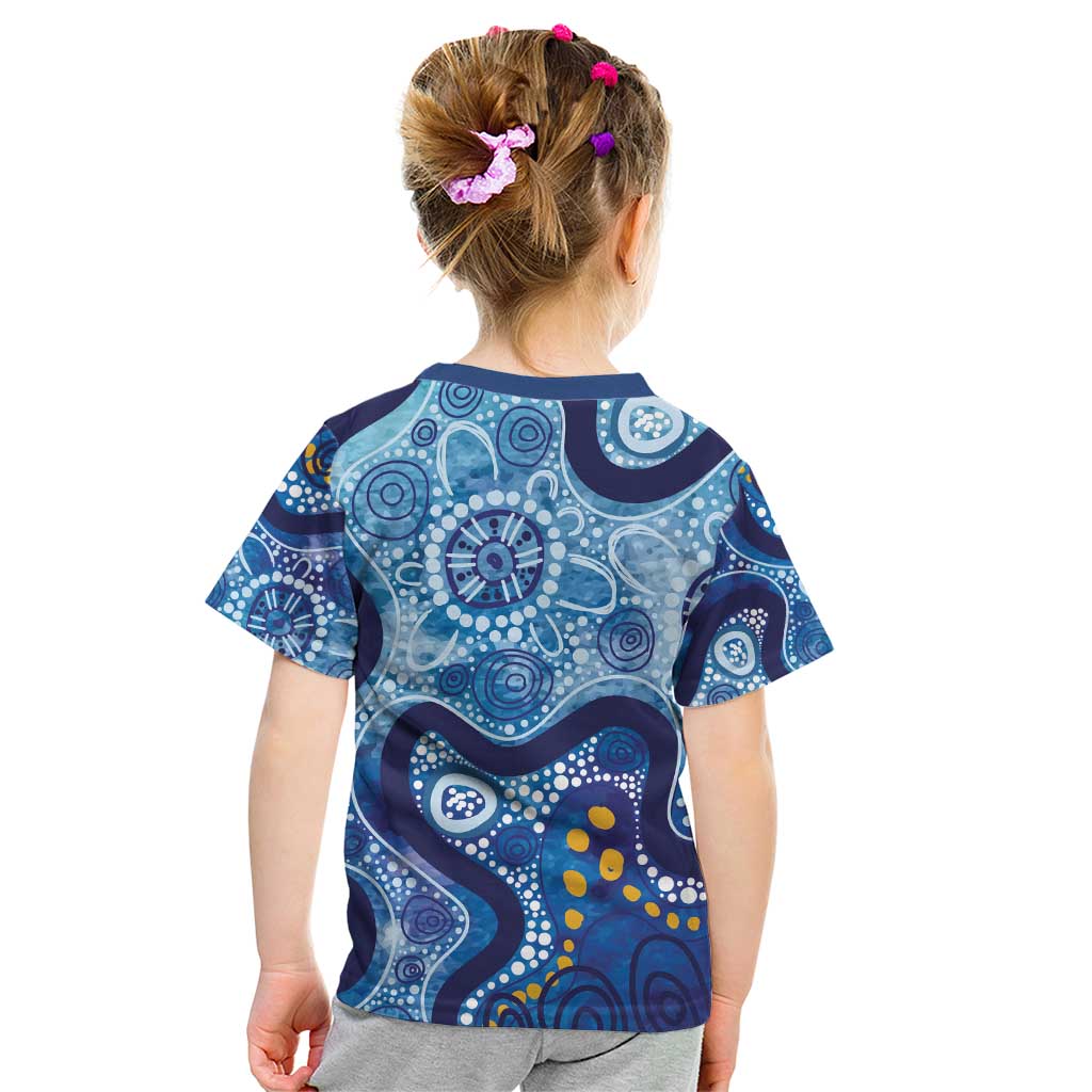 Australia Indigenous Blue Ribbon Kid T Shirt Mo Bros Mustache - Aussie Hoodie